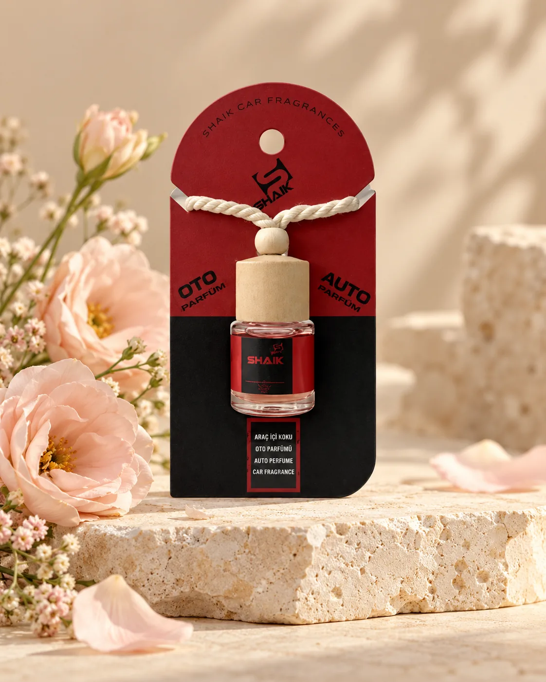 Shaik car fragrance hanging diffuser on its card
